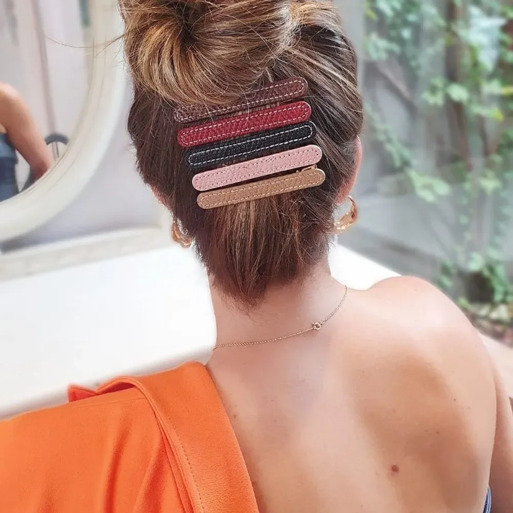 Leather hair duck beak clip 5 colors to choose plus new Ipsy bag